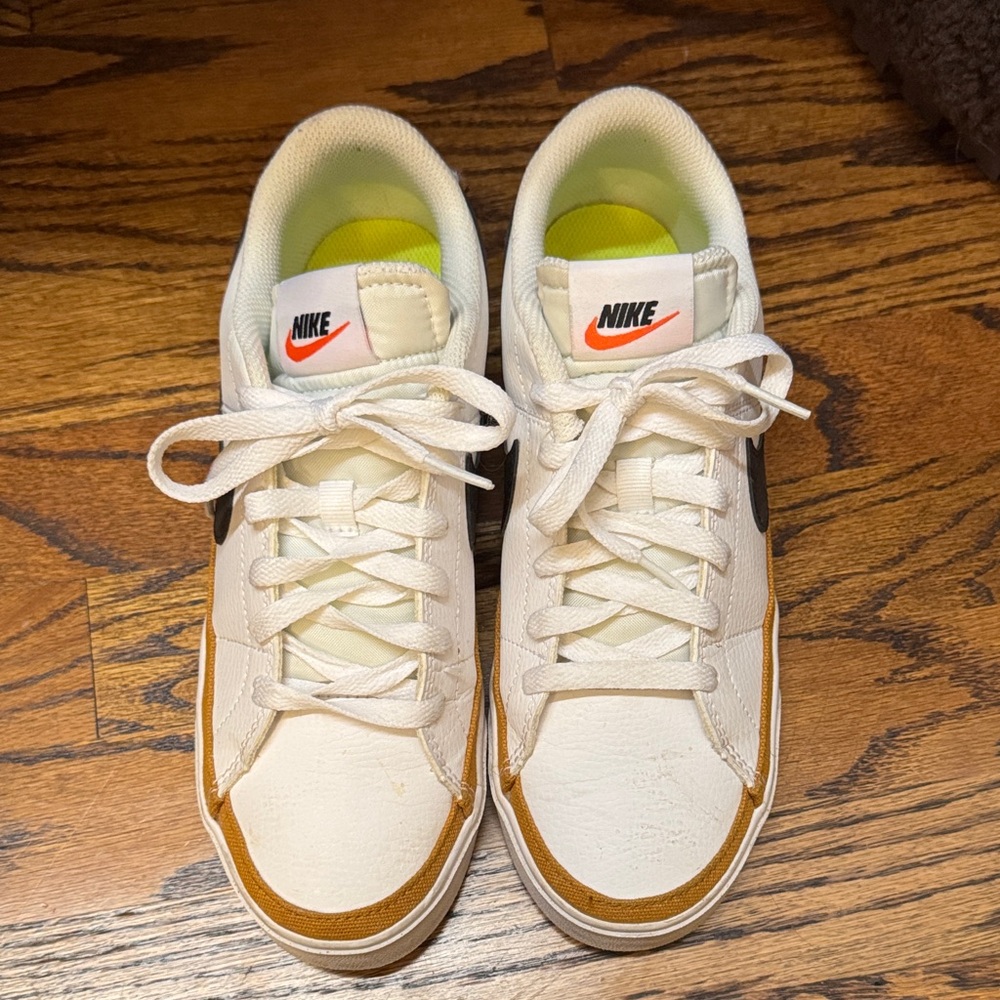 Nike White and Brown Sneakers